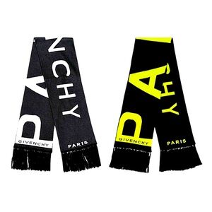 2 FOR 1 Givenchy - Logo Football Scarves Black/white & Black/green
